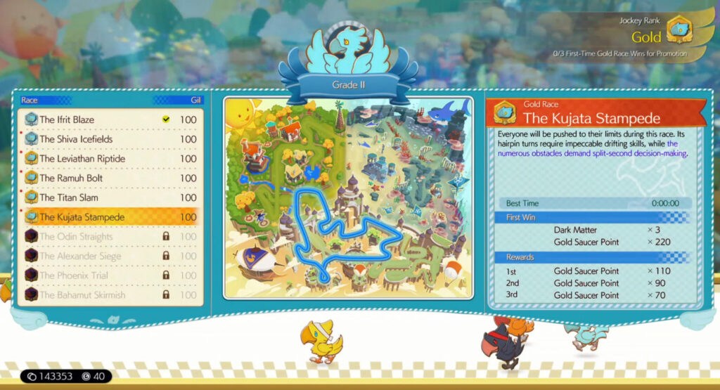 FF7 Rebirth Chocobo Racing - The Kujata Stampede (Image via in-game screen shot)