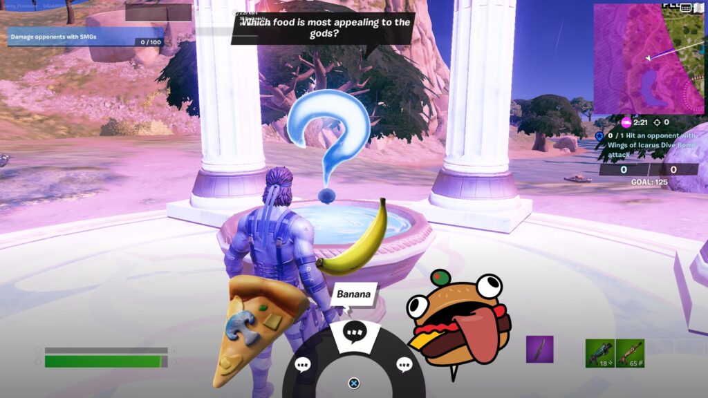Which food is most appealing to the gods in Fortnite?