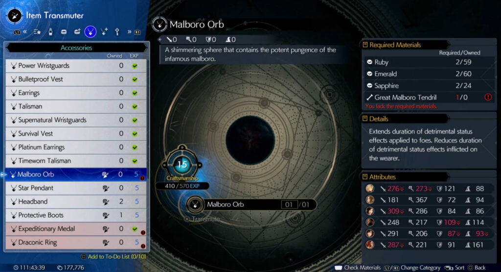 Great Malboro - Malboro Orb (Via in-game screen shot)