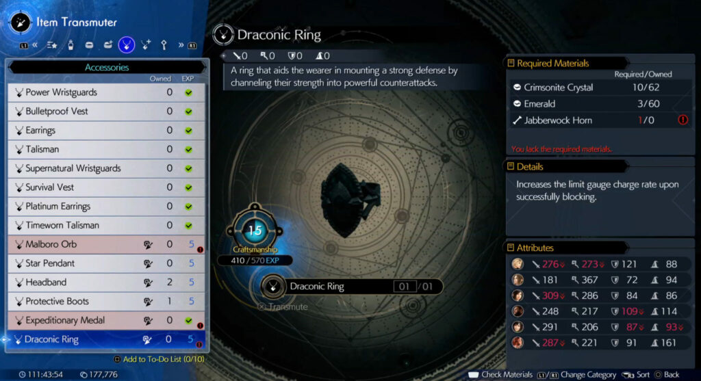 Jabberwock - Draconic Ring (Via in-game screen shot)