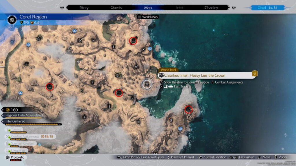Mako Lifeprings and Tonberry King locations at Corel Desert (Image by esports.gg via in-game screenshot)