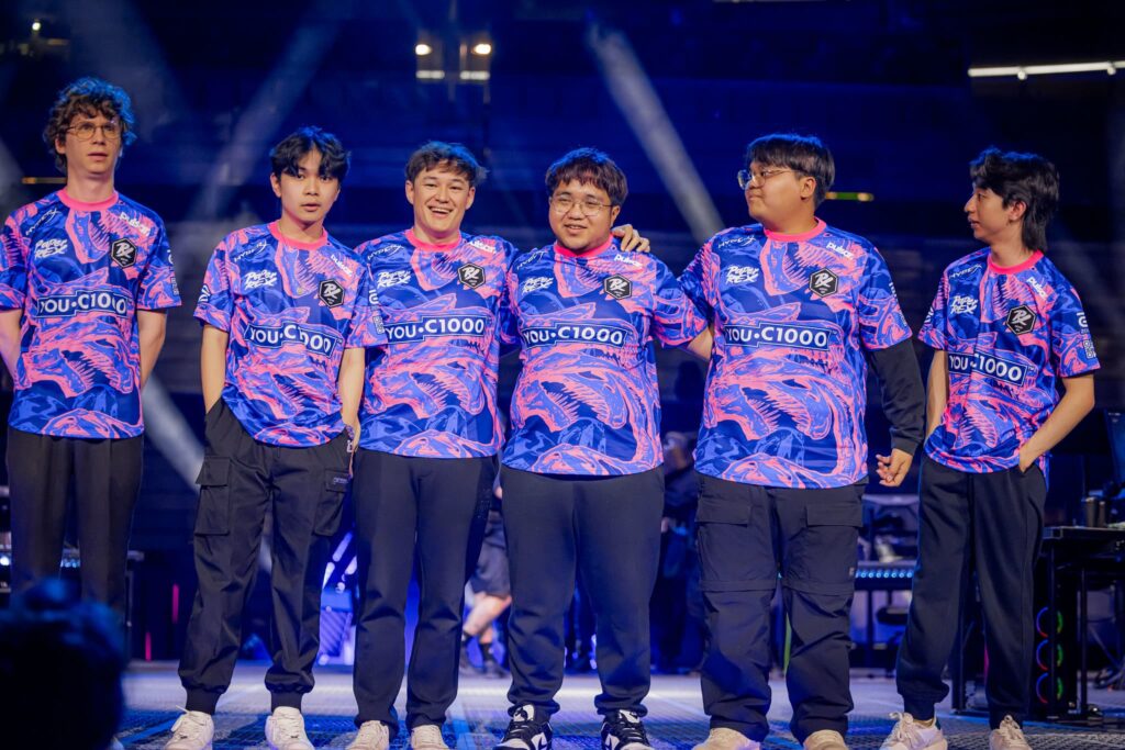 Paper Rex onstage after defeat at VALORANT Masters Madrid Playoffs- Day 1 at the Madrid Arena on March 21, 2024 in Madrid, Spain. 