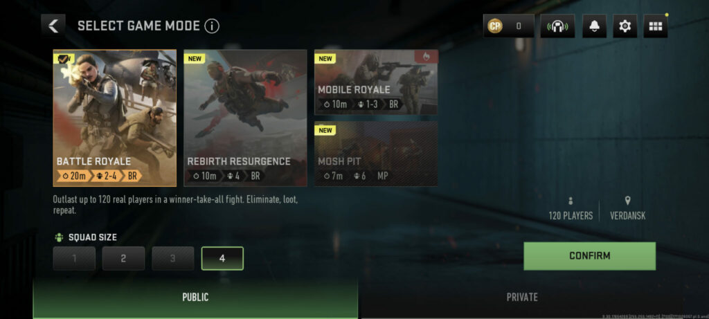 Call of Duty: Warzone Mobile game modes 
