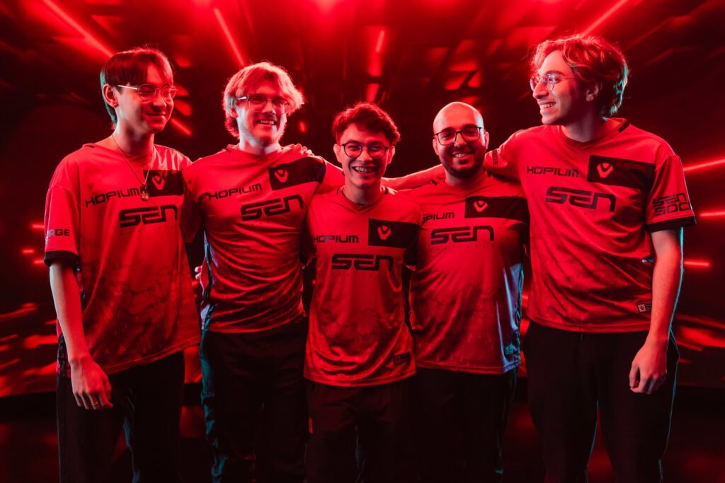 The Sentinels VALORANT roster, who will face LOUD in the Grand Final.