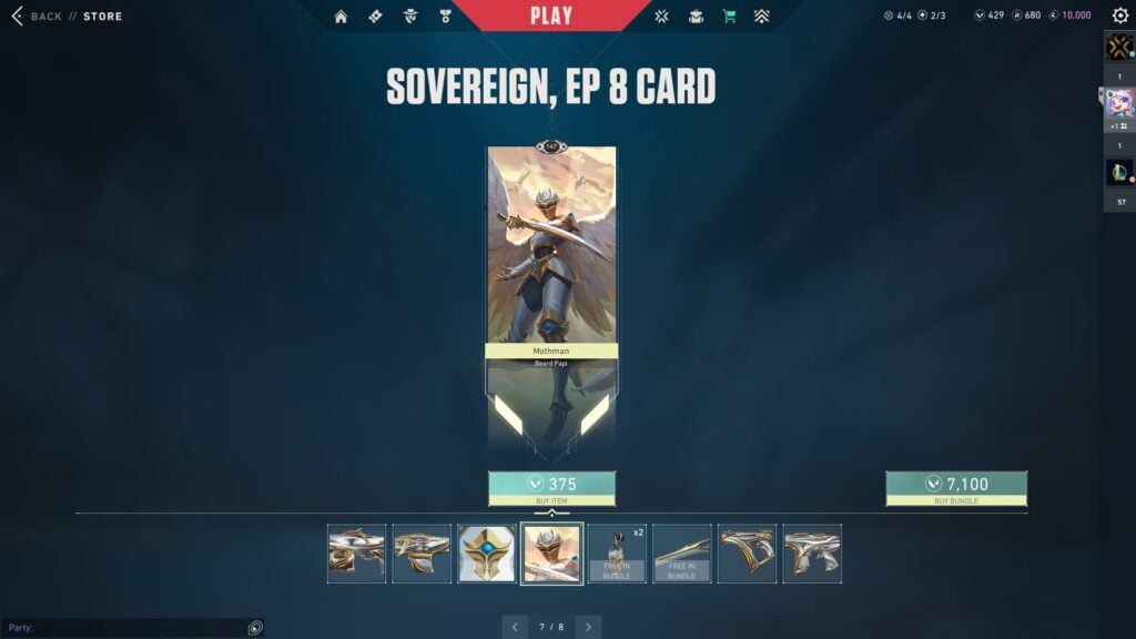 The Sovereign, Ep 8 Card.