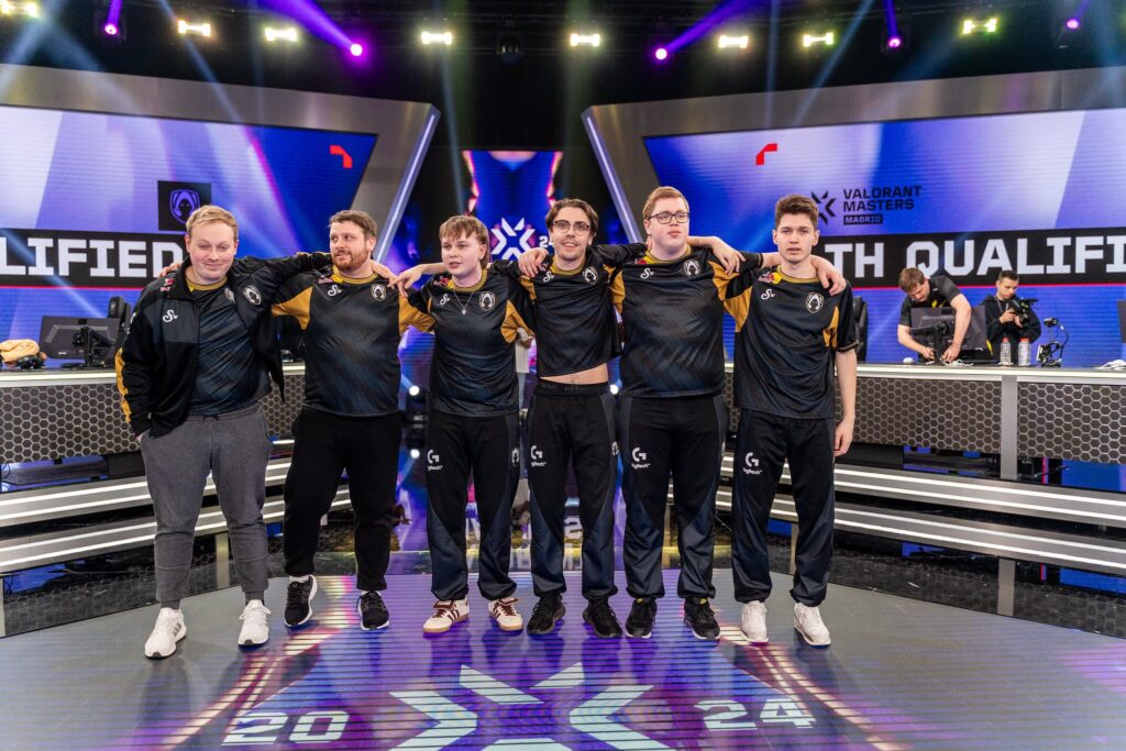 Team Heretics, who play Sentinels on Masters Madrid Day 2, during the 2024 VCT EMEA 2024 KICK-OFF Day 9 at the Riot Games Arena on February 29 2024 in Berlin, Germany