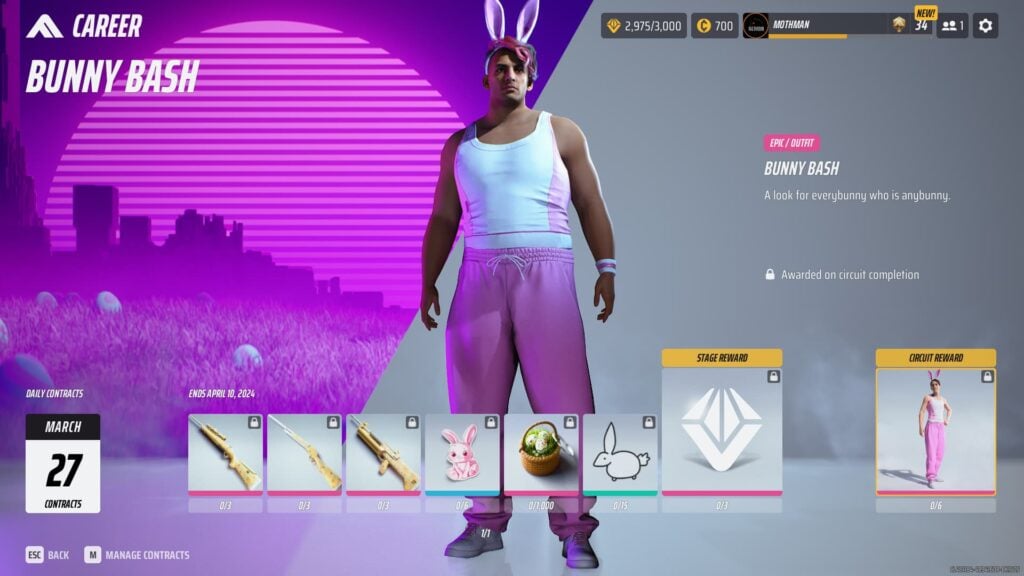 The Finals Bunny Bash rewards.