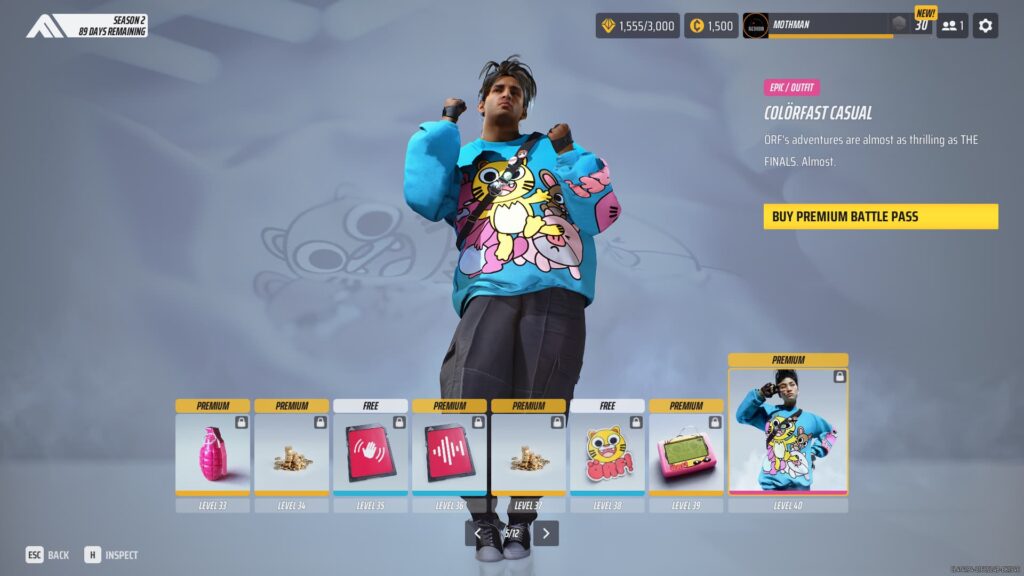 Page 5 of The Finals Season 2 Battle Pass.