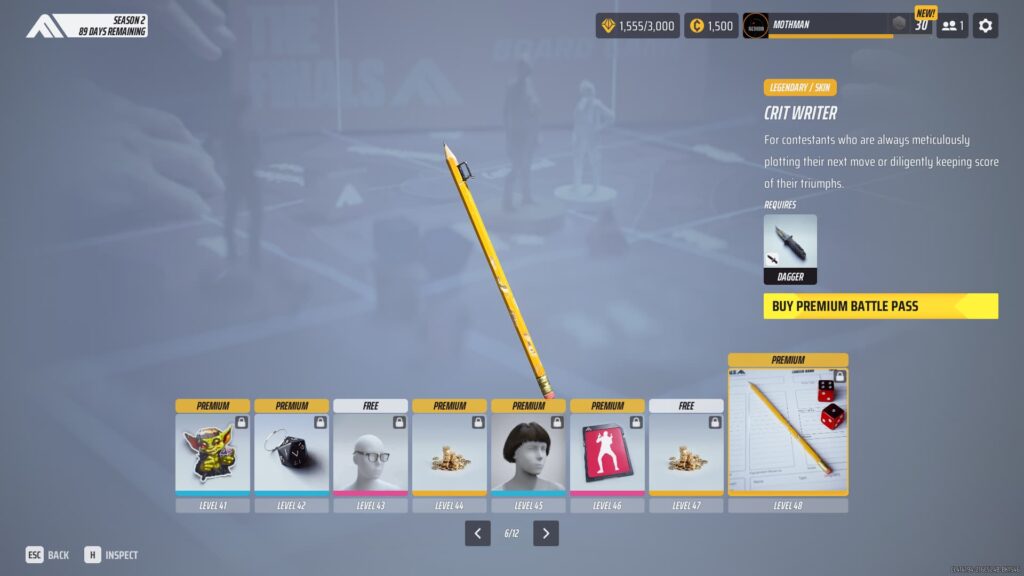 Page 6 of The Finals Season 2 Battle Pass.