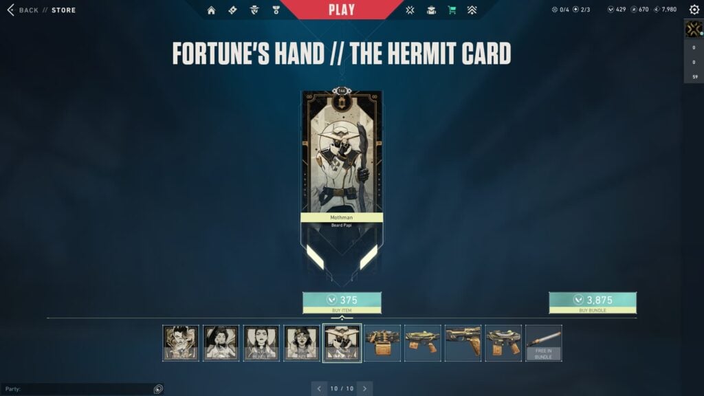 The Hermit Player Card.
