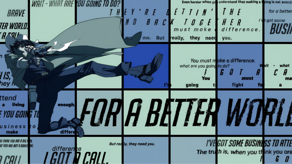 Need to deck out your PC screen before March 12? Here's some Overwatch Cowboy Bebop wallpapers in HD to get you in the mood to game.