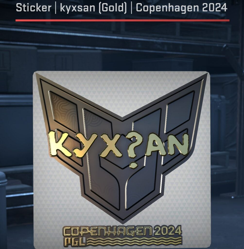 Kyxsan (Gold) CS2 Sticker