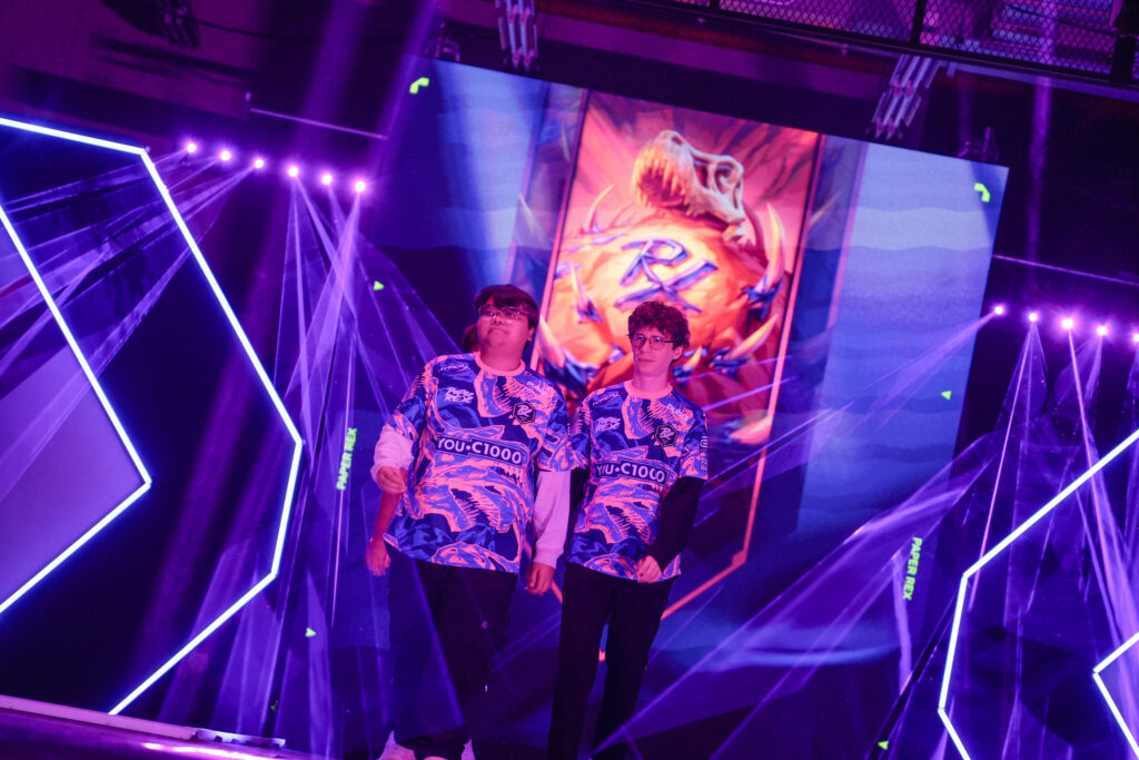 d4v41 and something walking out on stage during VCT Pacific.