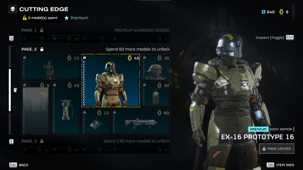 The Helldivers 2 Cutting Edge warbond page two