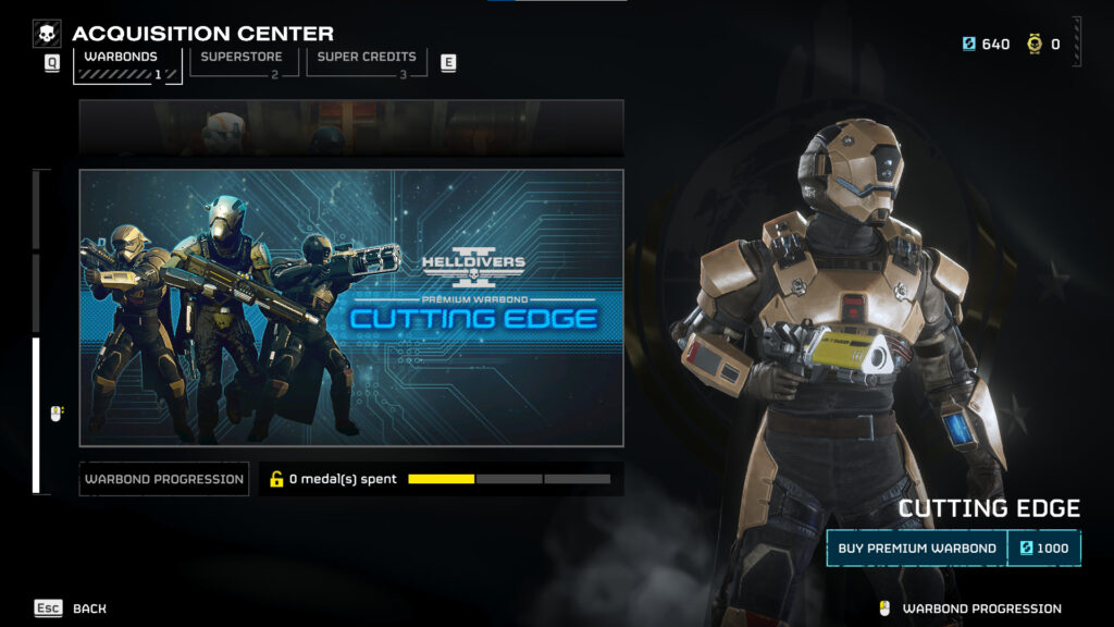 The Helldivers 2 Cutting Edge warbond