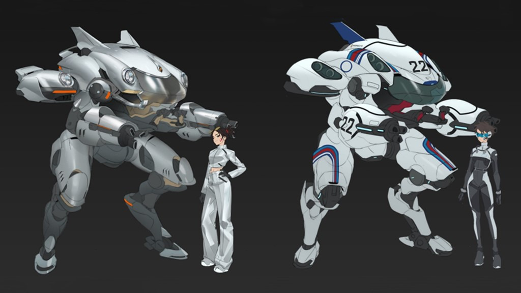 Porsche collaboration concept art for D.Va
