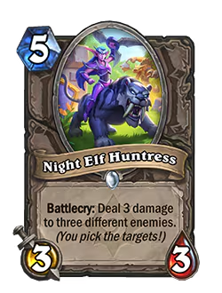 Night Elf Huntress in Hearthstone