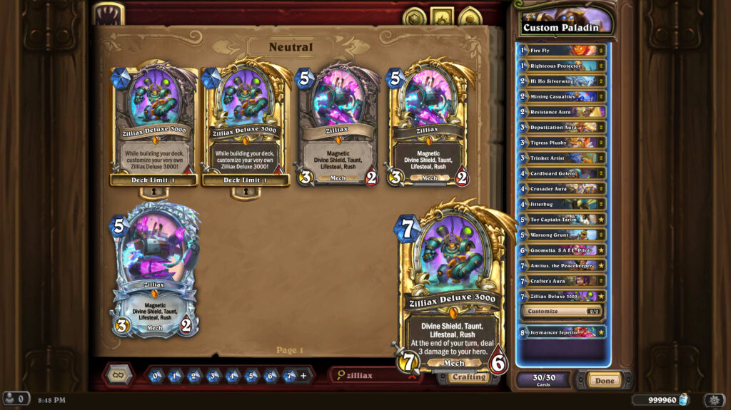 Brian Kibler's deck includes Zilliax Deluxe 3000