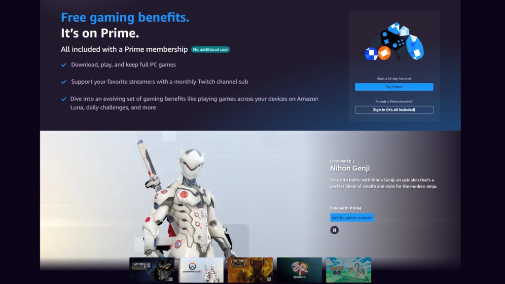 How to get free Overwatch 2 Prime Gaming items 