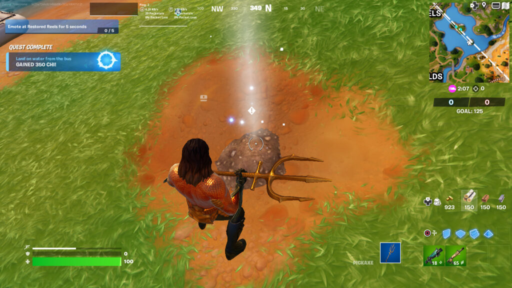 Maybe on a grassy island Fortnite Quest 2