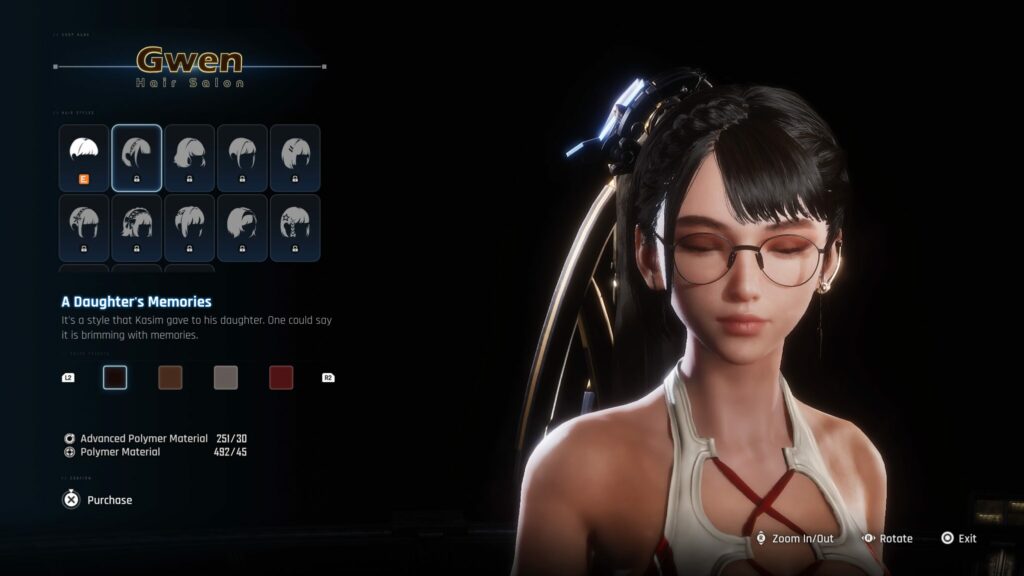 The A Daughter's Memories hair in Stellar Blade.