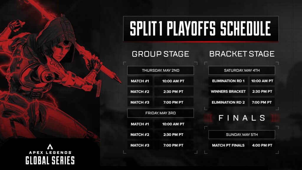ALGS Split 1 Playoffs Los Angeles schedule