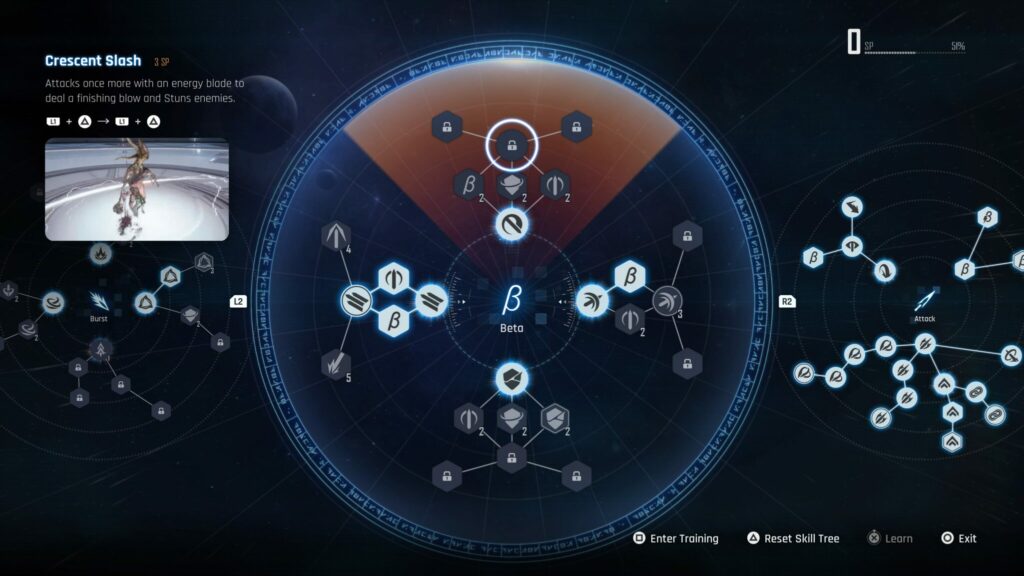 Crescent Slash in the Beta Skill Tree.