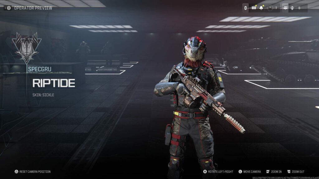 The Sickle Operator skin from the CODasaurus Ultra Skin pack.