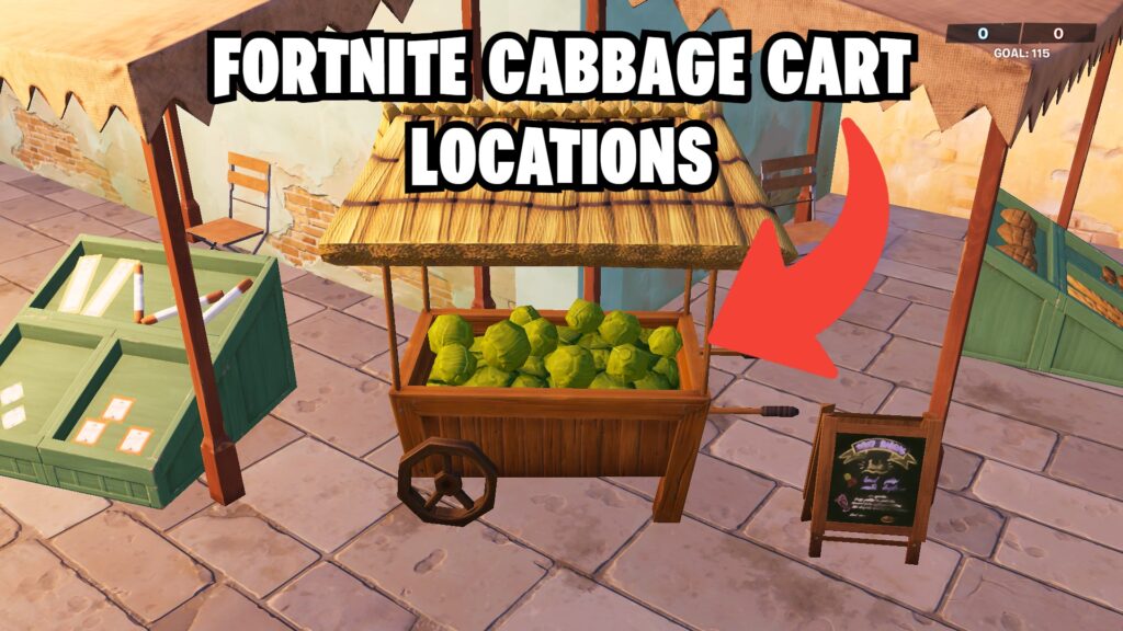 Where to destroy a cabbage cart in Fortnite