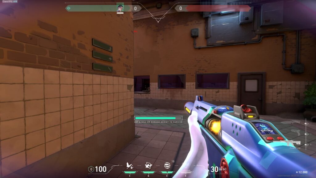 With Not Dead Yet active, Clove has a short amount of time to get a damaging assist or kill to stay alive.