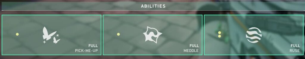 The three main abilities and their icons for Clove in VALORANT.