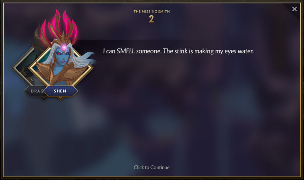 Chapter 2 of The Missing Smith Side Quest 