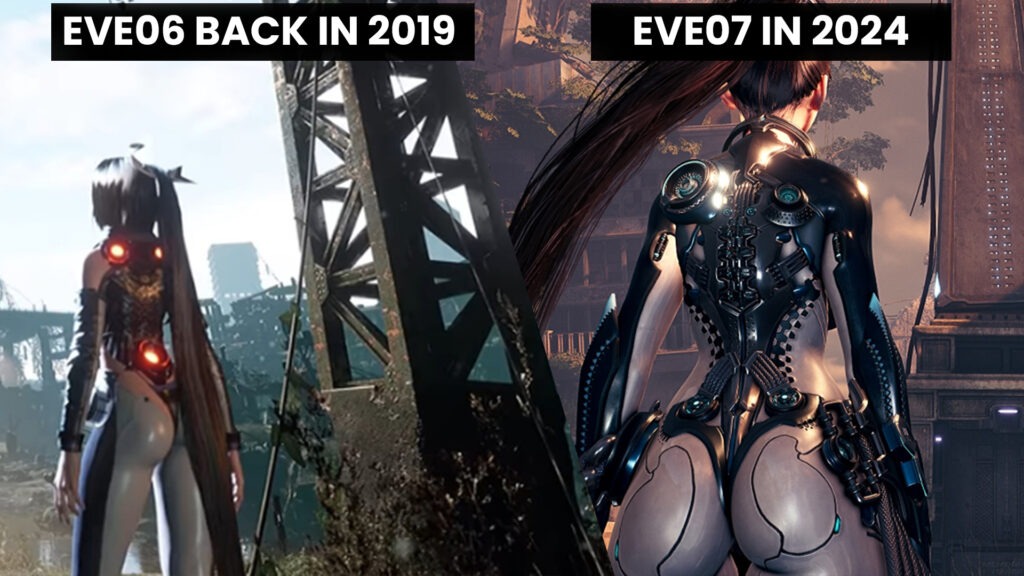 EVE06 design in 2019 versus EVE07 design in 2024