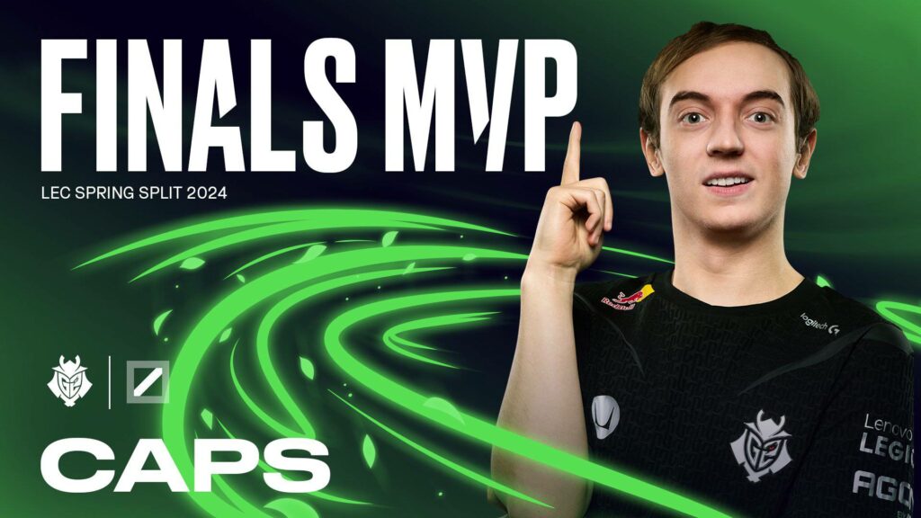 Caps from G2 Esports is an MVP at the Grand Final of the League of Legends tournament LEC Spring 2024