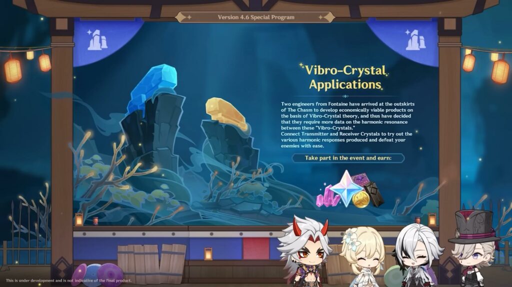 Genshin Impact Version 4.6 Event: Vibro-Crystal Applications