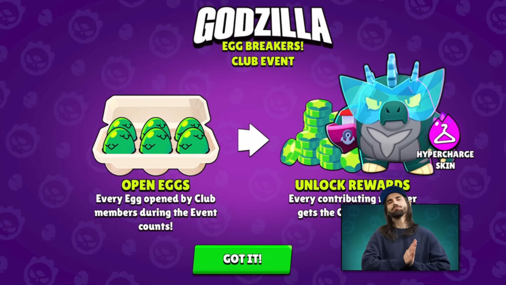 Godzilla club event: Opening eggs will give you different prizes
