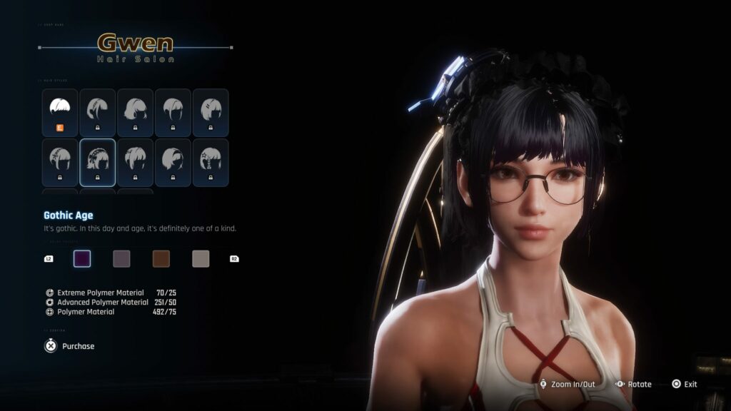 The Gotchic Age hair in Stellar Blade.