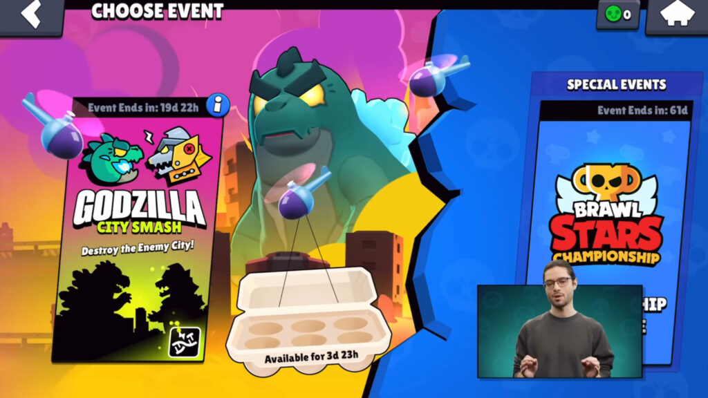 Godzilla City Smash mode available with Brawl Stars May Update