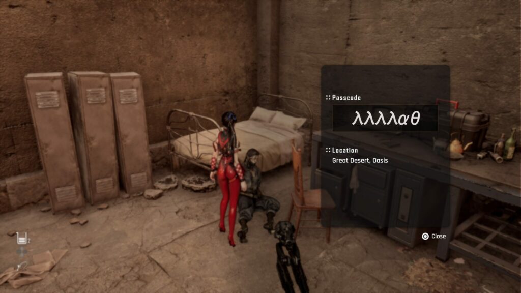 EVE has discovered the code for the Cybernetic Bondage suit's chest in Stellar Blade.