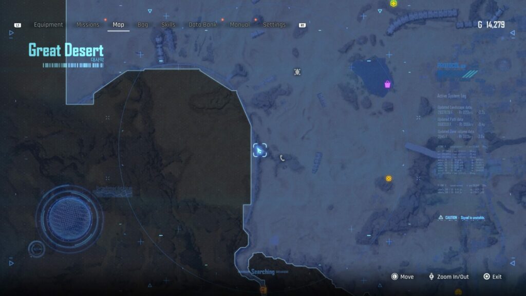 The fortified wall location on the Great Desert map in Stellar Blade.