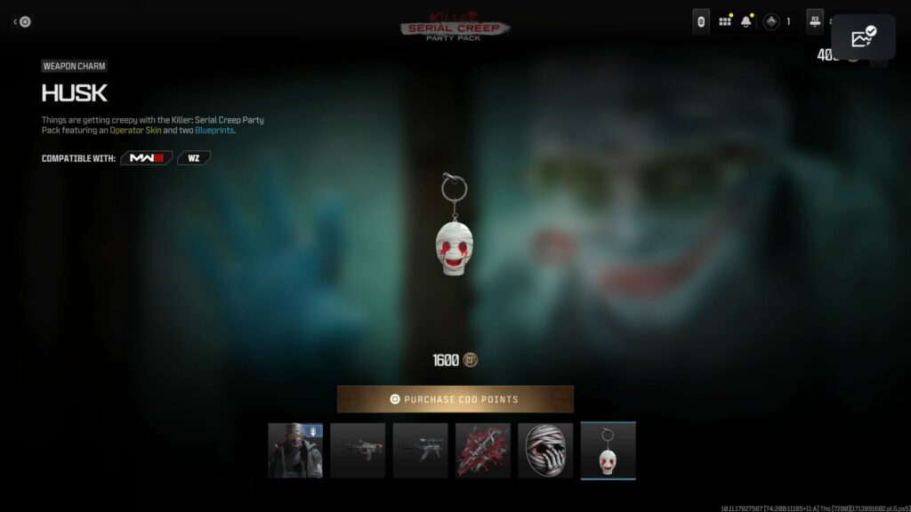 The Husk weapon charm.