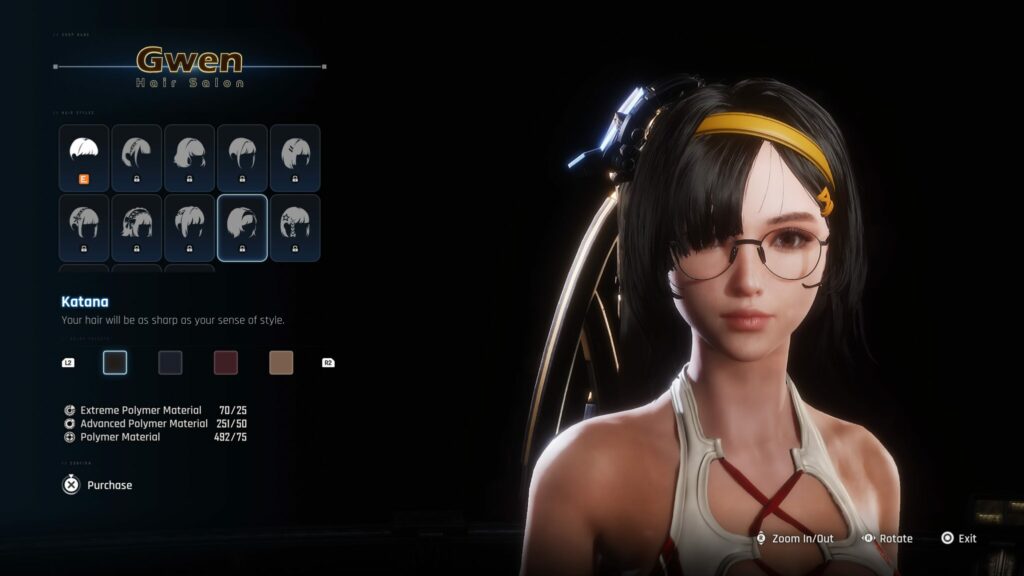 The Katana hair in Stellar Blade.