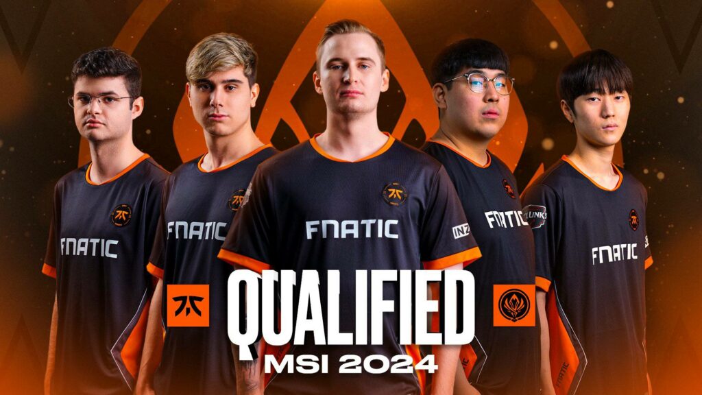 The LoL team Fnatic qualified for the League of Legends Mid-Season Invitational 2024