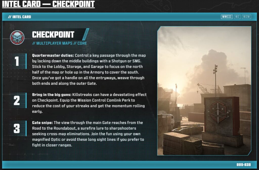 The Intel Card for Checkpoint.
