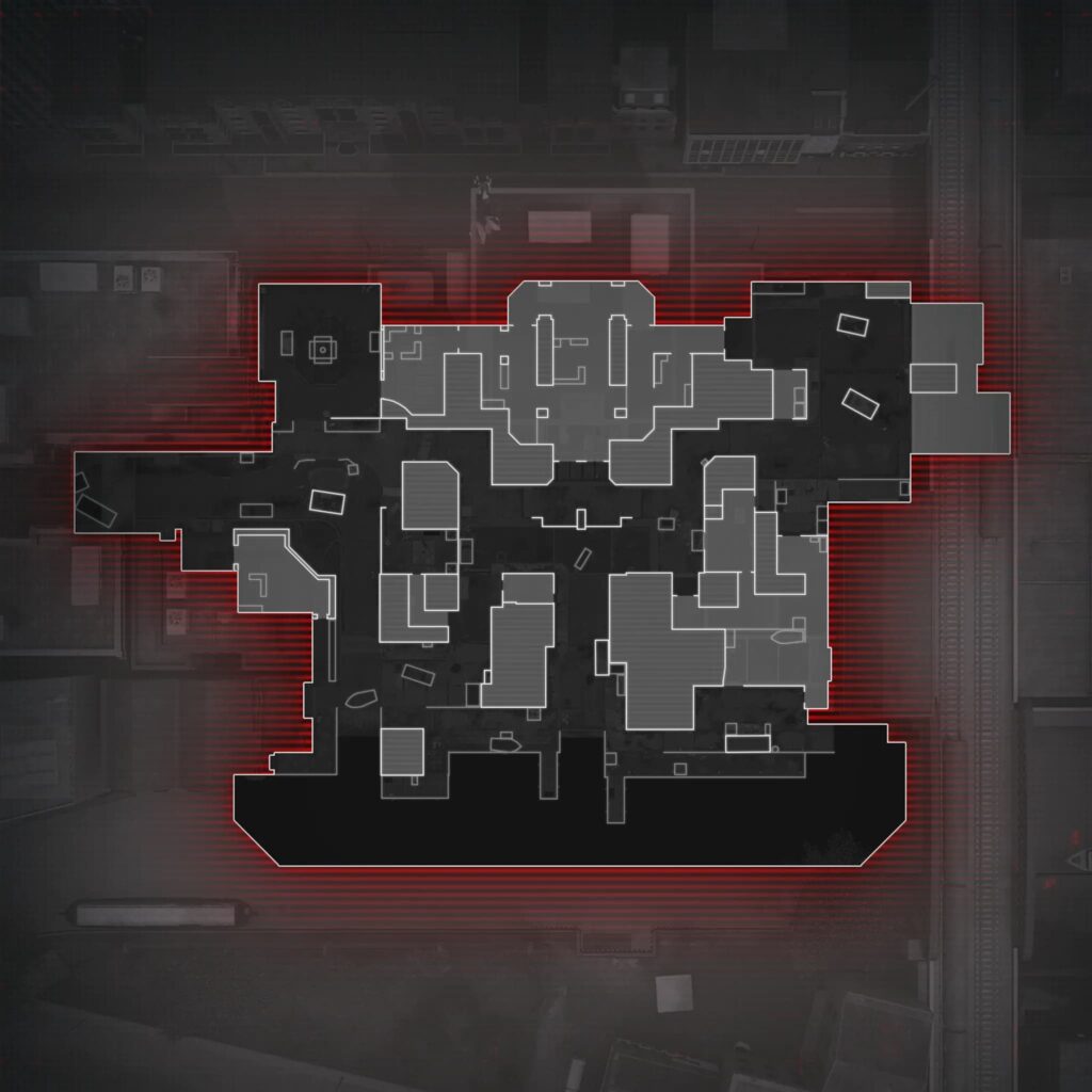 The map layout of Grime in MW3.