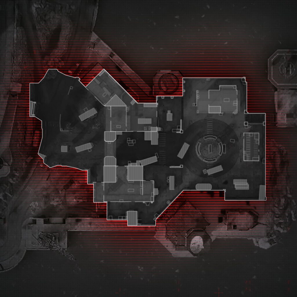 The map layout of Checkpoint in MW3.