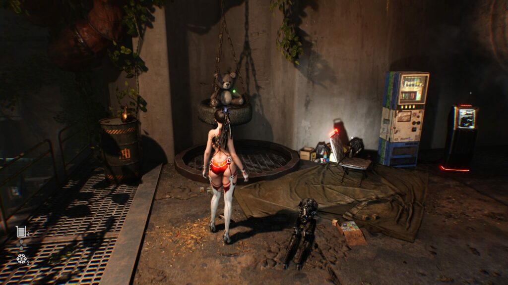 EVE finds the missing teddy bear in Stellar Blade.