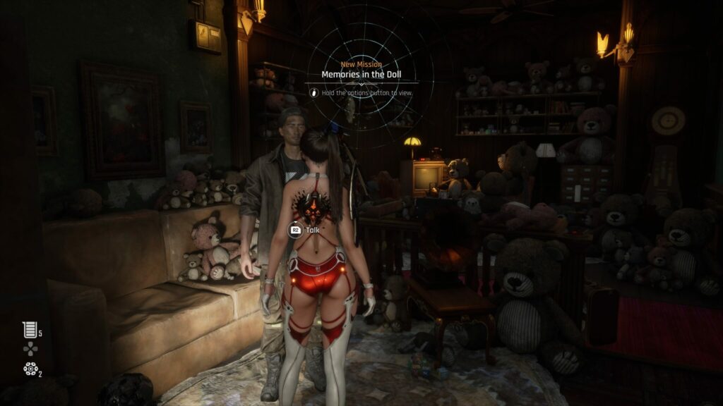 EVE receives the Memories of the Doll quest from Jett.