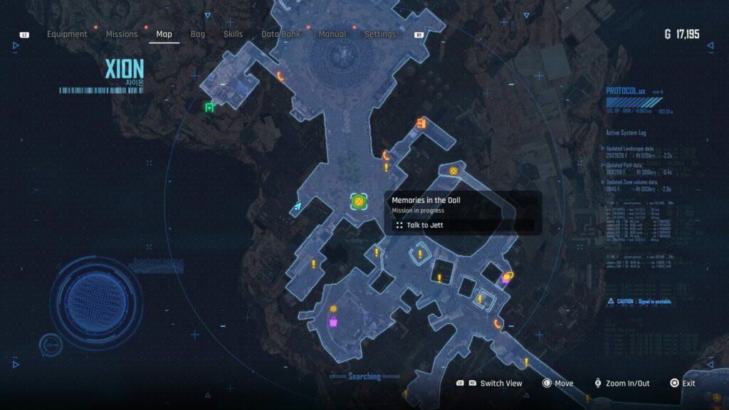 The new location of Jett marked on the Stellar Blade map.