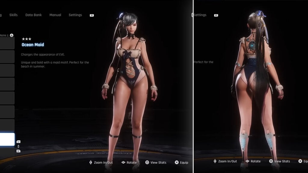 EVE in Ocean Maid outfit in Stellar Blade